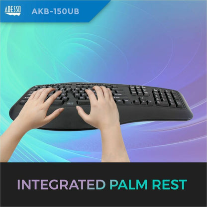 Clavier ergonomique de bureau Adesso (conforme TAA) AKB-150UB-TAA