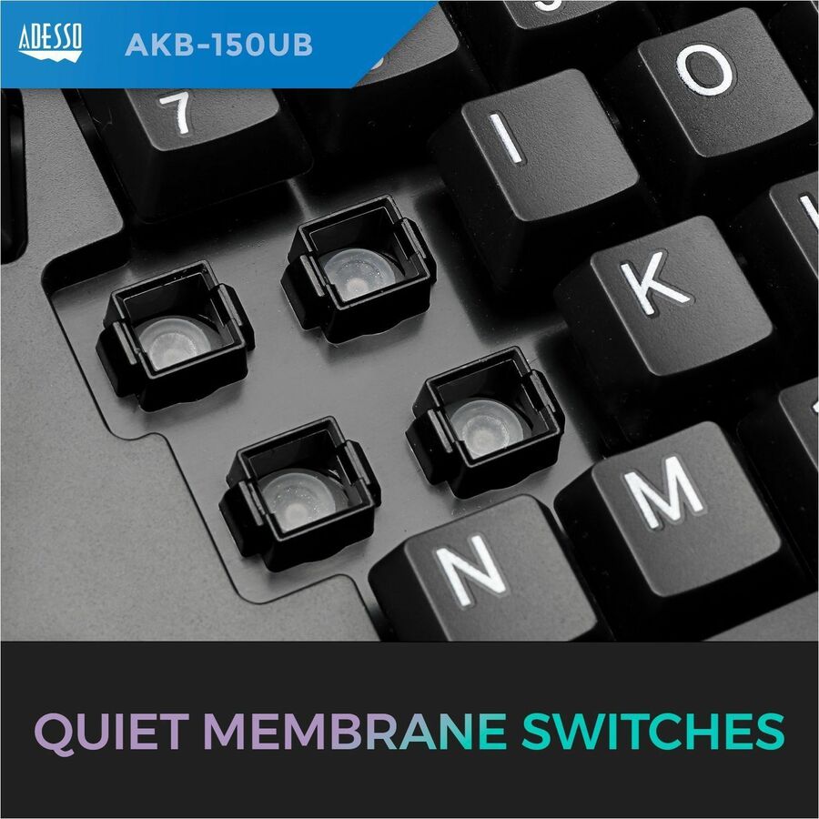 Clavier ergonomique de bureau Adesso (conforme TAA) AKB-150UB-TAA