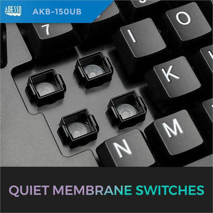 Clavier ergonomique de bureau Adesso (conforme TAA) AKB-150UB-TAA