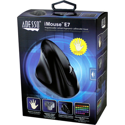 Souris ergonomique verticale pour gaucher conforme Adesso TAA IMOUSEE7-TAA