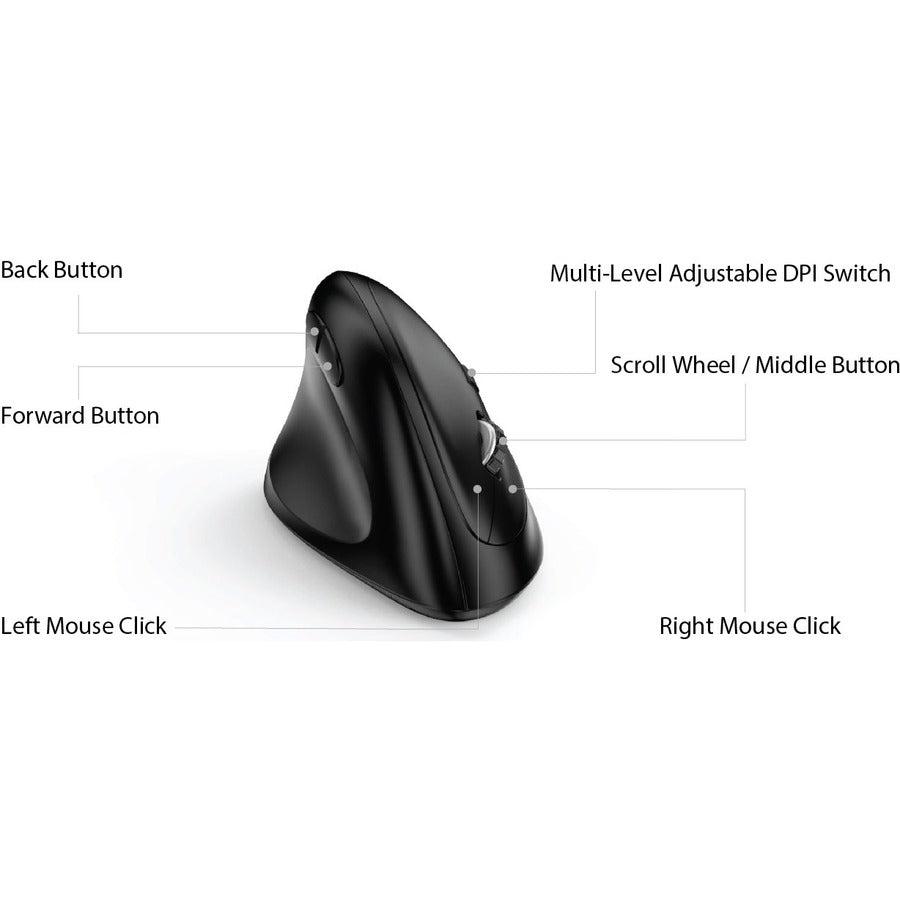 Souris ergonomique verticale pour gaucher conforme Adesso TAA IMOUSEE7-TAA