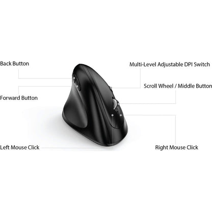 Souris ergonomique verticale pour gaucher conforme Adesso TAA IMOUSEE7-TAA