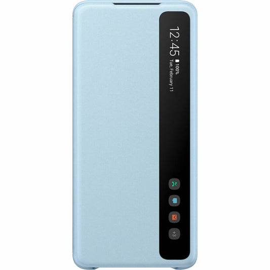 Étui de transport Samsung Smart Clear View (rabat) pour smartphone Samsung Galaxy S20+ 5G - Bleu corail EF-ZG985CLEGCA