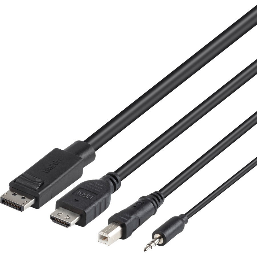 Câble Belkin TAA DUAL (1) HDMI-HDMI (1) DP-DP/USB/AU F1DN2CC-HHPP6T