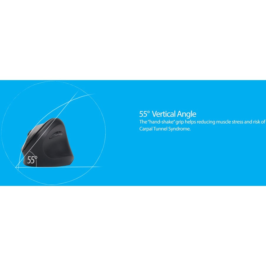 Souris ergonomique verticale sans fil antimicrobienne Adesso IMOUSE A20