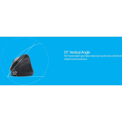 Souris ergonomique verticale sans fil antimicrobienne Adesso IMOUSE A20