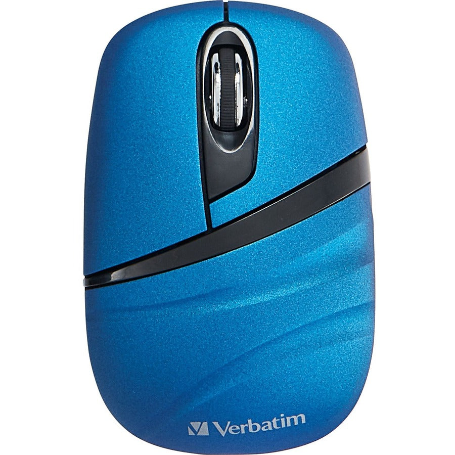Mini-souris de voyage sans fil Verbatim, série Commuter - Bleu 70705