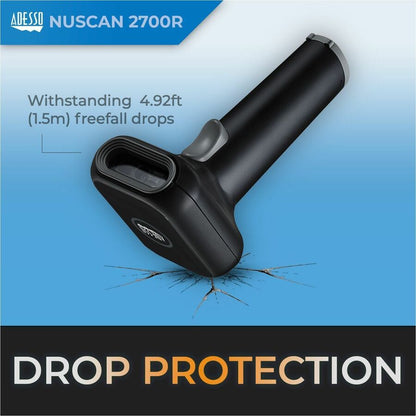 Adesso NuScan 2700R 2D Wireless Barcode Scanner with Charging Cradle NUSCAN2700R