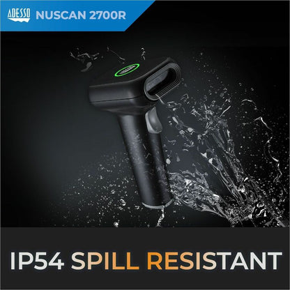 Adesso NuScan 2700R 2D Wireless Barcode Scanner with Charging Cradle NUSCAN2700R