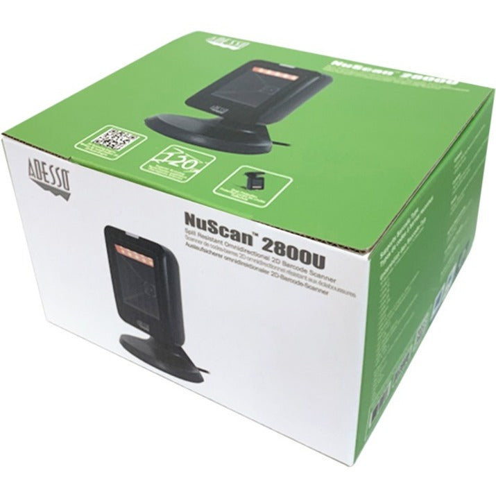 Lecteur de codes-barres de bureau omnidirectionnel 2D Adesso NuScan 2800U NUSCAN2800U