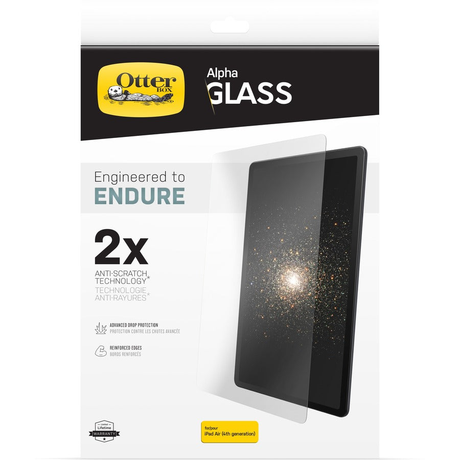 Protection d'écran OtterBox Alpha Glass pour iPad Pro 11 pouces (4e et 3e génération) Transparent 77-81324