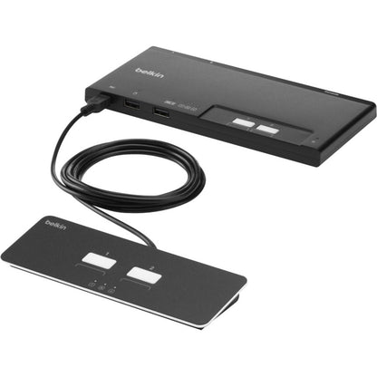 Commutateur KM sécurisé modulaire à 2 ports Belkin PP4.0 avec télécommande F1DN002MOD-KM-4