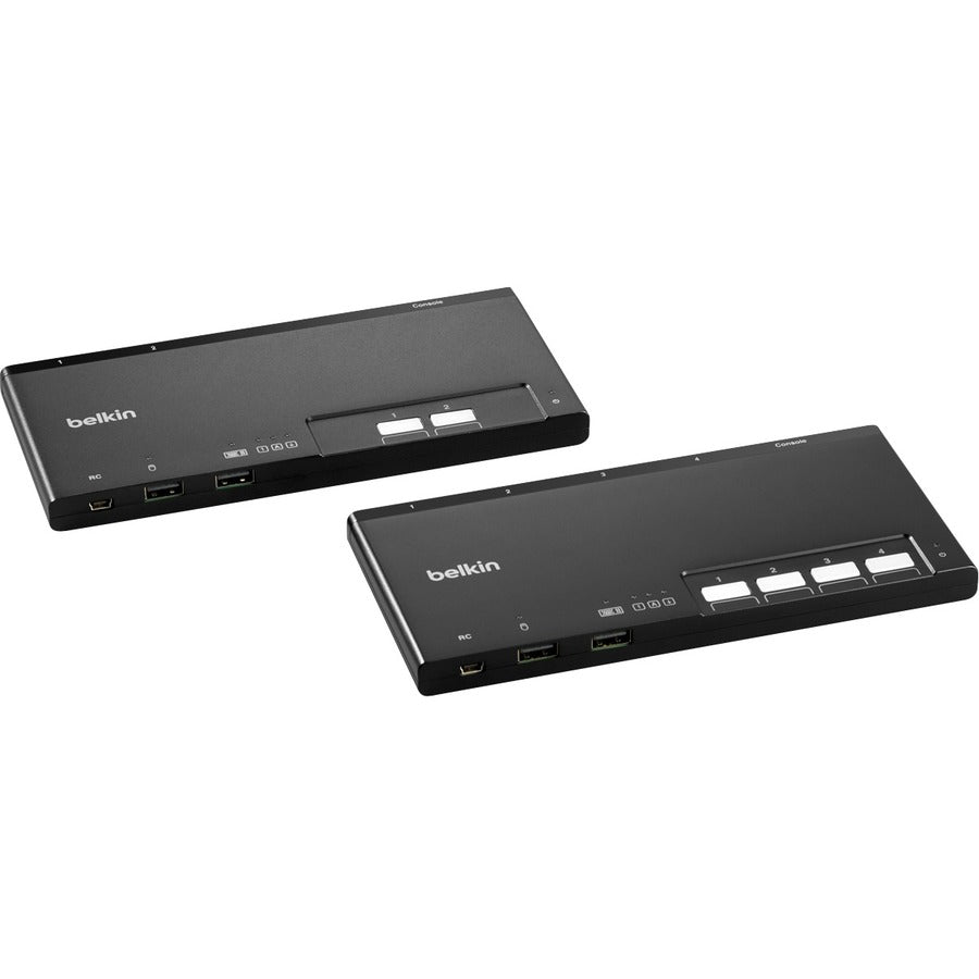 Commutateur KM sécurisé modulaire à 2 ports Belkin PP4.0 avec télécommande F1DN002MOD-KM-4