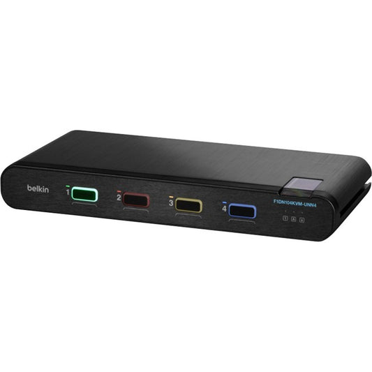 Commutateur KVM sécurisé universel Belkin de 2e génération, 4 ports à tête unique sans CAC F1DN104KVM-UNN4