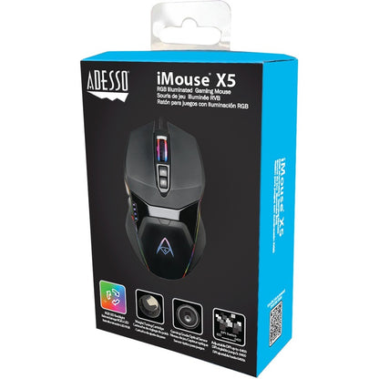 iMouse X5 - Souris de jeu rétroéclairée RVB 6400 DPI IMOUSE X5