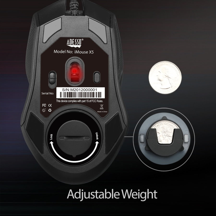 iMouse X5 - Souris de jeu rétroéclairée RVB 6400 DPI IMOUSE X5