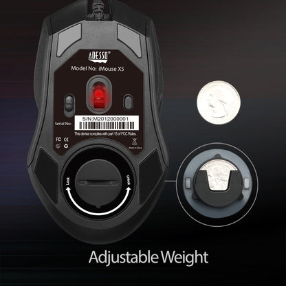 iMouse X5 - Souris de jeu rétroéclairée RVB 6400 DPI IMOUSE X5