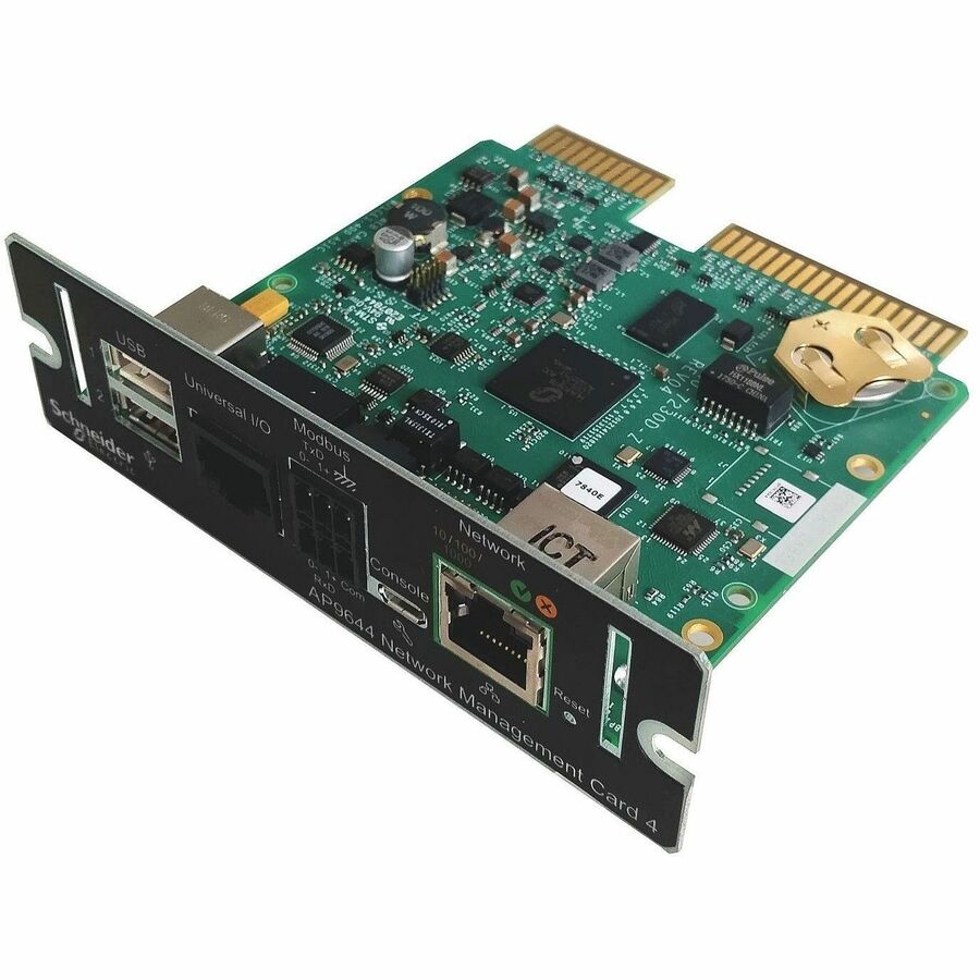 Carte de gestion de réseau APC by Schneider Electric LCES2 avec Modbus, Ethernet et capteurs auxiliaires AP9644