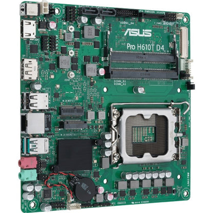 Carte mère de bureau Asus H610T D4-CSM - Chipset Intel H610 - Socket LGA-1700 - Mémoire Intel Optane compatible - Mini ITX PRO H610T D4-CSM
