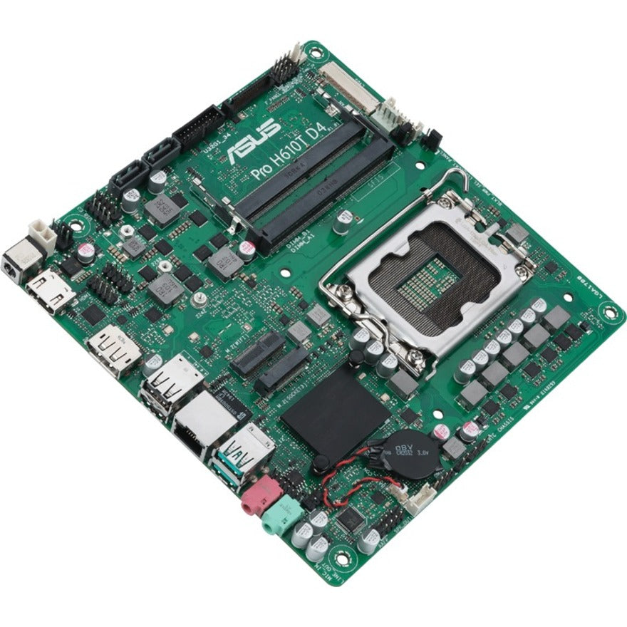Carte mère de bureau Asus H610T D4-CSM - Chipset Intel H610 - Socket LGA-1700 - Mémoire Intel Optane compatible - Mini ITX PRO H610T D4-CSM