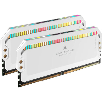 Kit de mémoire Corsair Dominator Platinum RGB 32 Go (2 x 16 Go) DDR5 DRAM 6 200 MHz C36 - Blanc CMT32GX5M2X6200C36W