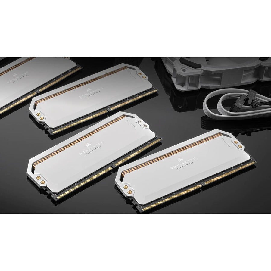Kit de mémoire Corsair Dominator Platinum RGB 32 Go (2 x 16 Go) DDR5 DRAM 6 200 MHz C36 - Blanc CMT32GX5M2X6200C36W