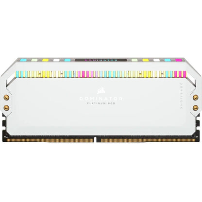 Kit de mémoire Corsair Dominator Platinum RGB 32 Go (2 x 16 Go) DDR5 DRAM 6 200 MHz C36 - Blanc CMT32GX5M2X6200C36W