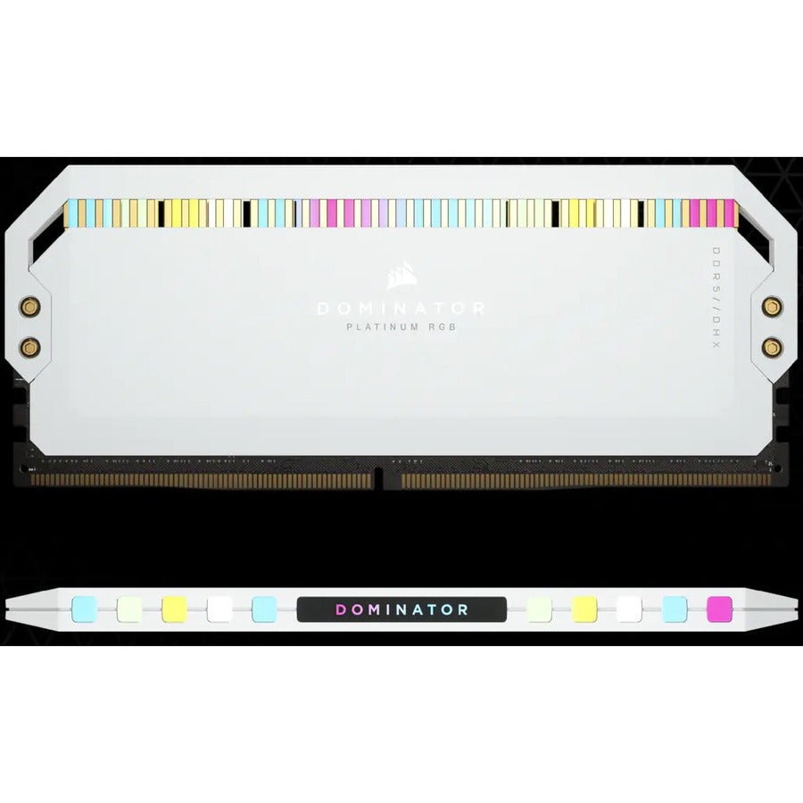 Kit de mémoire Corsair Dominator Platinum RGB 32 Go (2 x 16 Go) DDR5 DRAM 6 200 MHz C36 - Blanc CMT32GX5M2X6200C36W