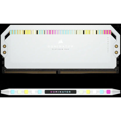 Kit de mémoire Corsair Dominator Platinum RGB 32 Go (2 x 16 Go) DDR5 DRAM 6 200 MHz C36 - Blanc CMT32GX5M2X6200C36W