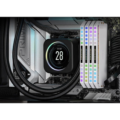 Kit de mémoire Corsair Dominator Platinum RGB 32 Go (2 x 16 Go) DDR5 DRAM 6 200 MHz C36 - Blanc CMT32GX5M2X6200C36W