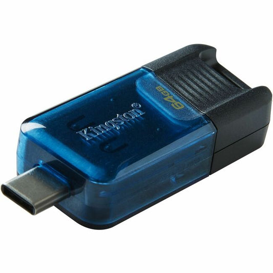 Clé USB 3.2 (Gen 1) Type C Kingston DataTraveler 80 M 64 Go pour les déplacements DT80M/64GBCR