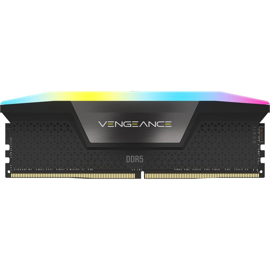 Kit de mémoire Corsair Vengeance RGB 32 Go (2 x 16 Go) DDR5 DRAM 6 400 MHz C36 - Noir CMH32GX5M2B6400C36