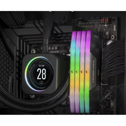 Kit de mémoire Corsair Vengeance RGB 32 Go (2 x 16 Go) DDR5 DRAM 6 400 MHz C36 - Noir CMH32GX5M2B6400C36