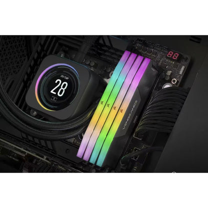 Kit de mémoire Corsair Vengeance RGB 32 Go (2 x 16 Go) DDR5 DRAM 6 400 MHz C36 - Noir CMH32GX5M2B6400C36