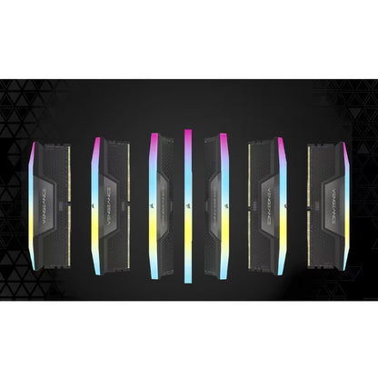 Kit de mémoire Corsair Vengeance RGB 32 Go (2 x 16 Go) DDR5 DRAM 6 400 MHz C36 - Noir CMH32GX5M2B6400C36