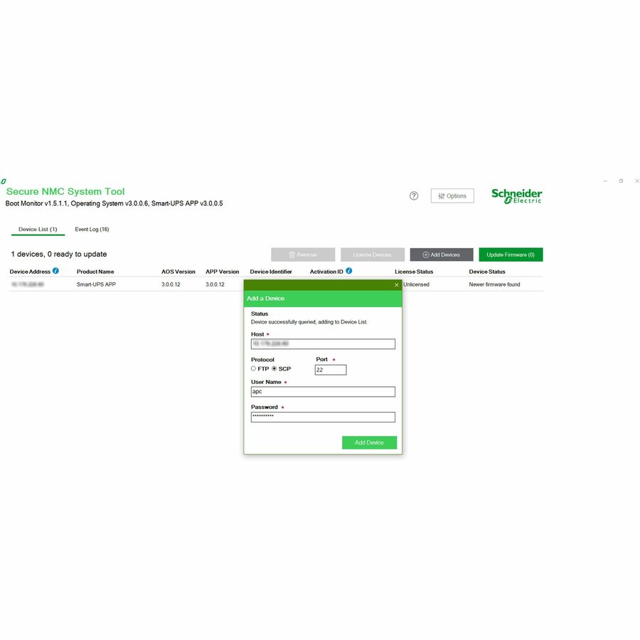 Cartes de gestion de réseau Schneider Electric - Licence - Licence pour 1 appareil - 6 ans SWNMC3SU-6Y-DIGI