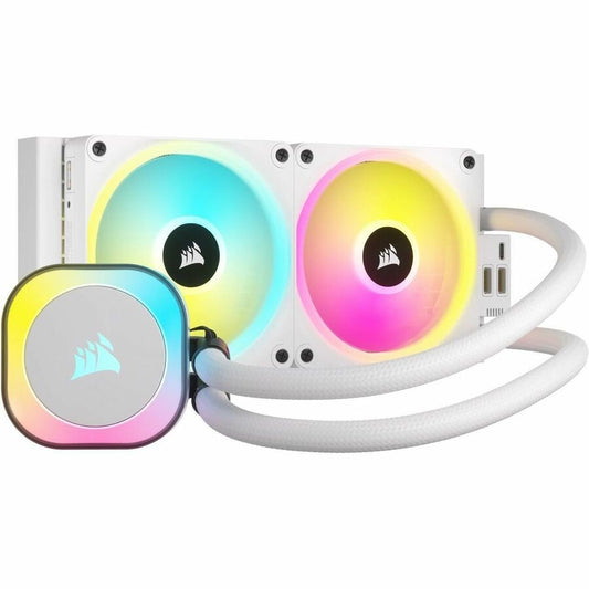 Refroidisseur liquide pour processeur Corsair iCUE LINK H100i RGB AIO - Blanc CW-9061005-WW