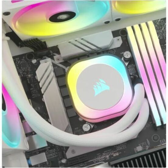 Refroidisseur liquide pour processeur Corsair iCUE LINK H100i RGB AIO - Blanc CW-9061005-WW