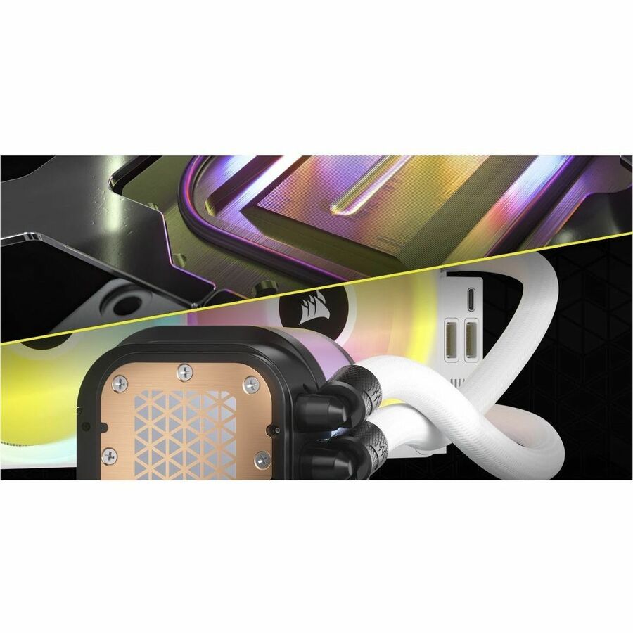 Refroidisseur liquide pour processeur Corsair iCUE LINK H100i RGB AIO - Blanc CW-9061005-WW