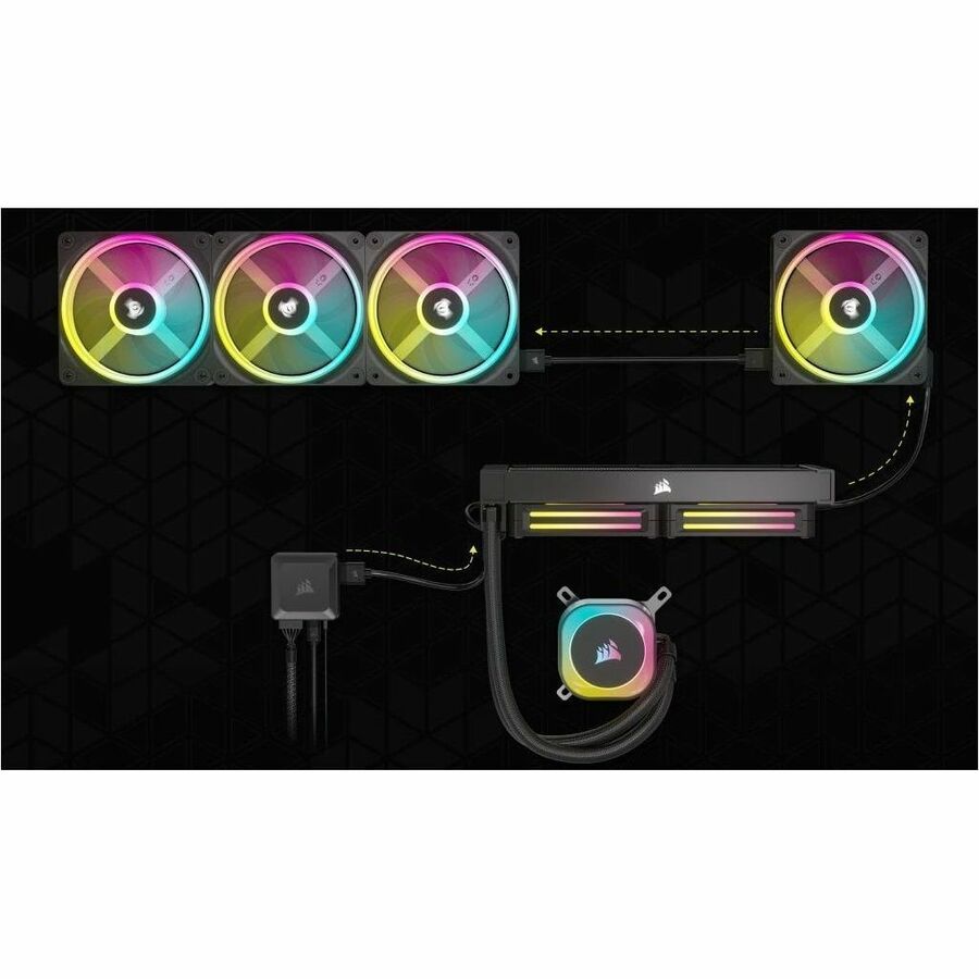 Kit d'extension pour ventilateur PC Corsair iCUE LINK QX120 RGB 120 mm PWM CO-9051001-WW