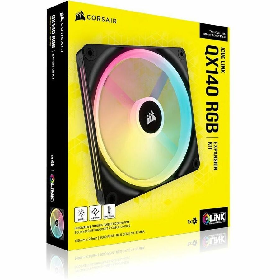 Kit d'extension pour ventilateur PC Corsair iCUE LINK QX140 RGB 140 mm PWM CO-9051003-WW