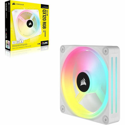 Kit d'extension pour ventilateur PC Corsair iCUE LINK QX120 RGB 120 mm PWM - Blanc CO-9051005-WW