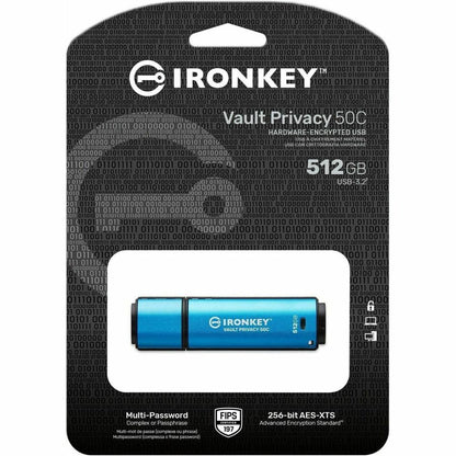 Clé USB 3.2 (Gen 1) Type C IronKey Vault Privacy 50 Series 512 Go IKVP50C/512 Go