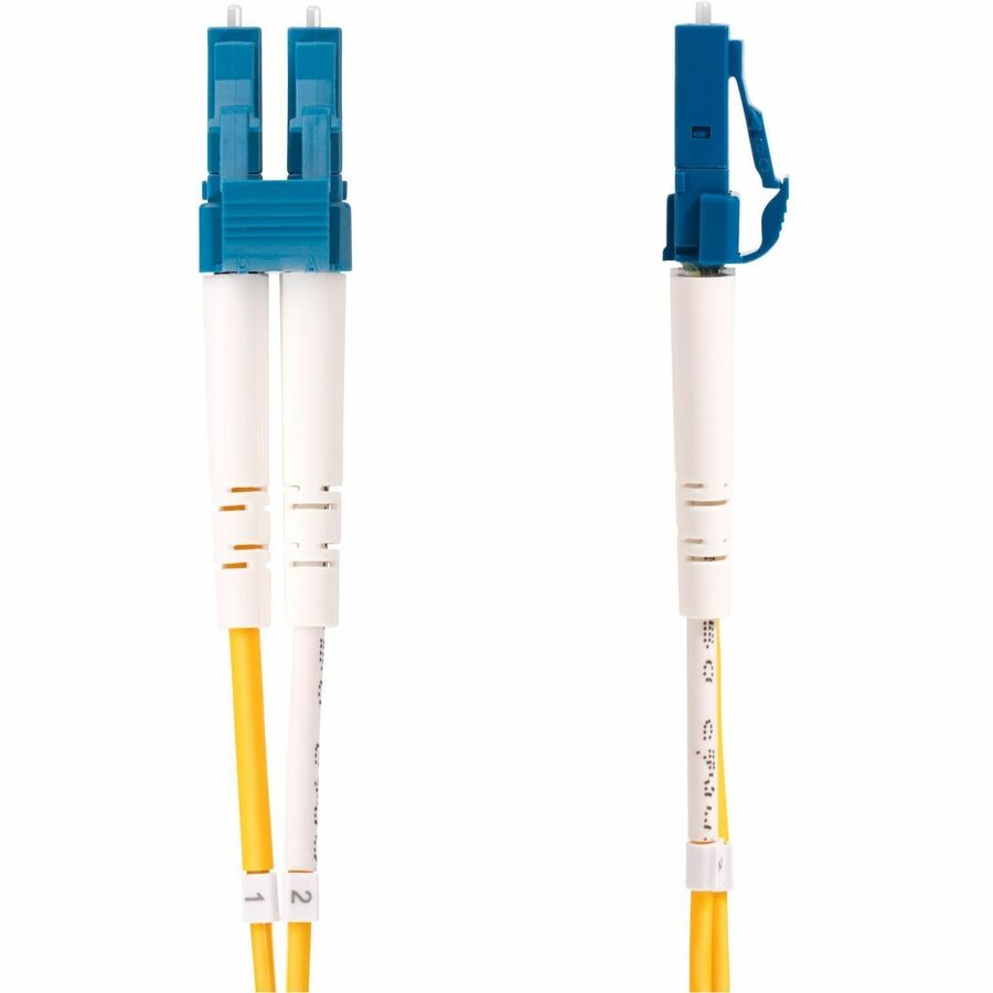 Câble fibre optique duplex monomode LC vers SC (UPC) OS2 de 2 m (6,6 pi), 9/125, 100G, faible perte d'insertion, cordon de raccordement fibre LSZH SMLCSC-OS2-2M