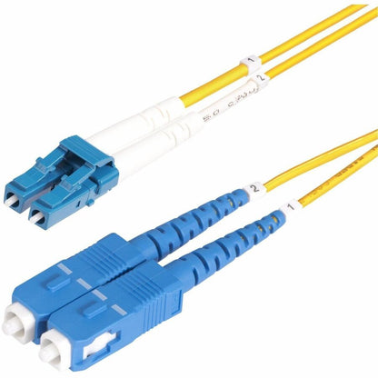 StarTech.com 20m (65.6ft) LC to SC (UPC) OS2 Single Mode Duplex Fiber Optic Cable, 9/125, 100G, Low Insertion Loss, LSZH Fiber Jumper Cord SMLCSC-OS2-20M