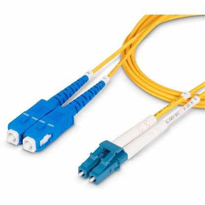 Câble fibre optique duplex monomode LC vers SC (UPC) OS2 de 10 m (32,8 pi), 9/125, 100G, faible perte d'insertion, cordon de raccordement fibre LSZH SMLCSC-OS2-10M