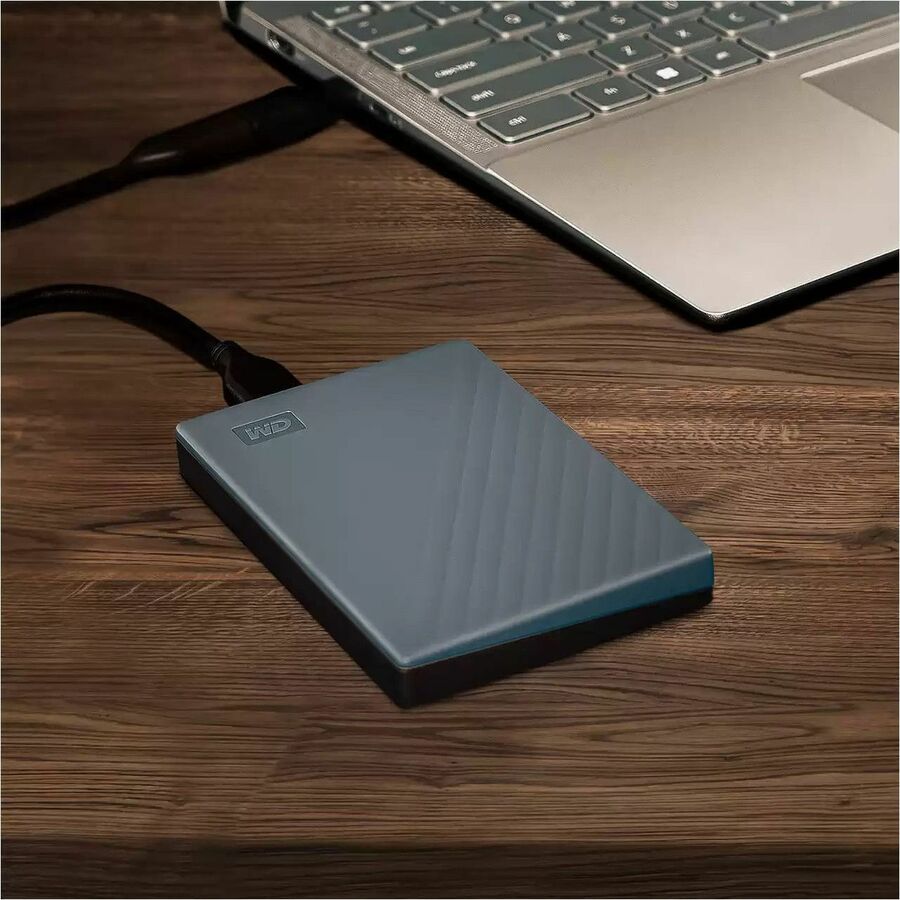 Disque dur externe portable WD My Passport WDBRMD0050BGY-WESN 5 To - Gris silicone WDBRMD0050BGY-WESN