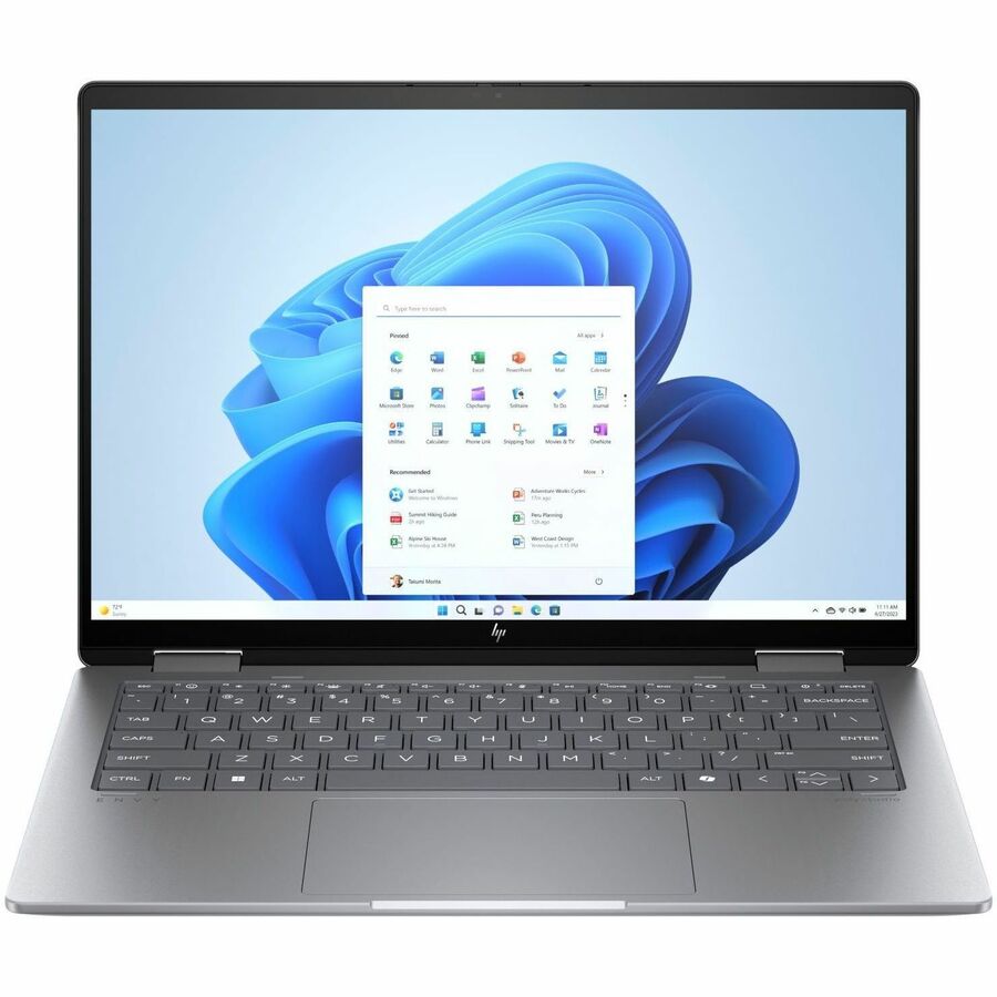 Ordinateur portable convertible 2 en 1 à écran tactile HP ENVY x360 14-fc0000 14-fc0000ca 14 pouces - 2,8K - Intel Core Ultra 7 155U - 16 Go - SSD 1 To - Argent météore 9W3D7UA#ABL