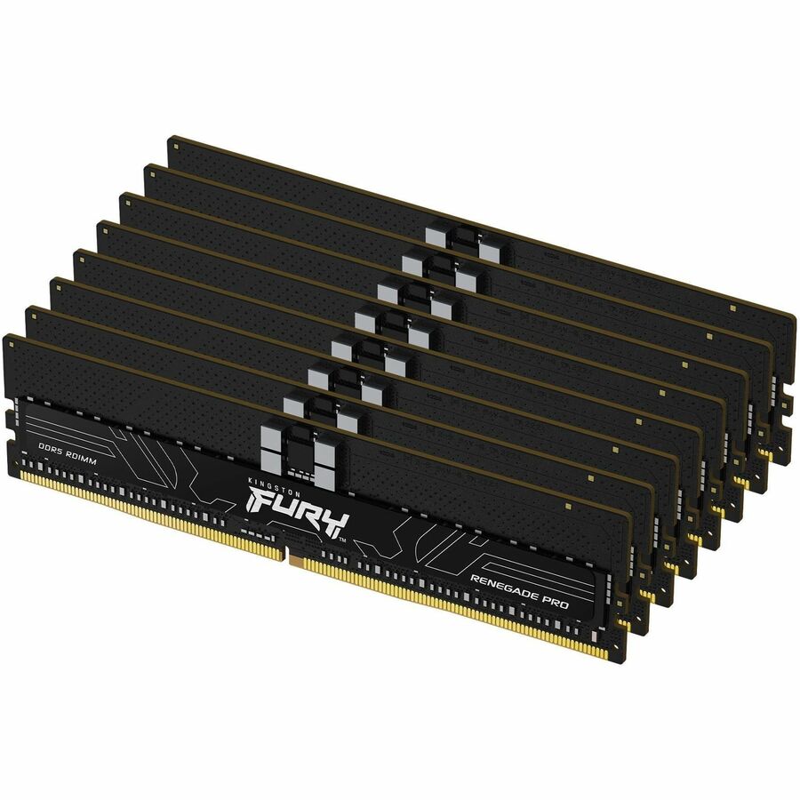 Kingston 28 Go (8 x 16 Go) DDR5 6 800 MT/s CL34 FURY Renegade Pro RDIMM Noir XMP KF568R34RBK8-128