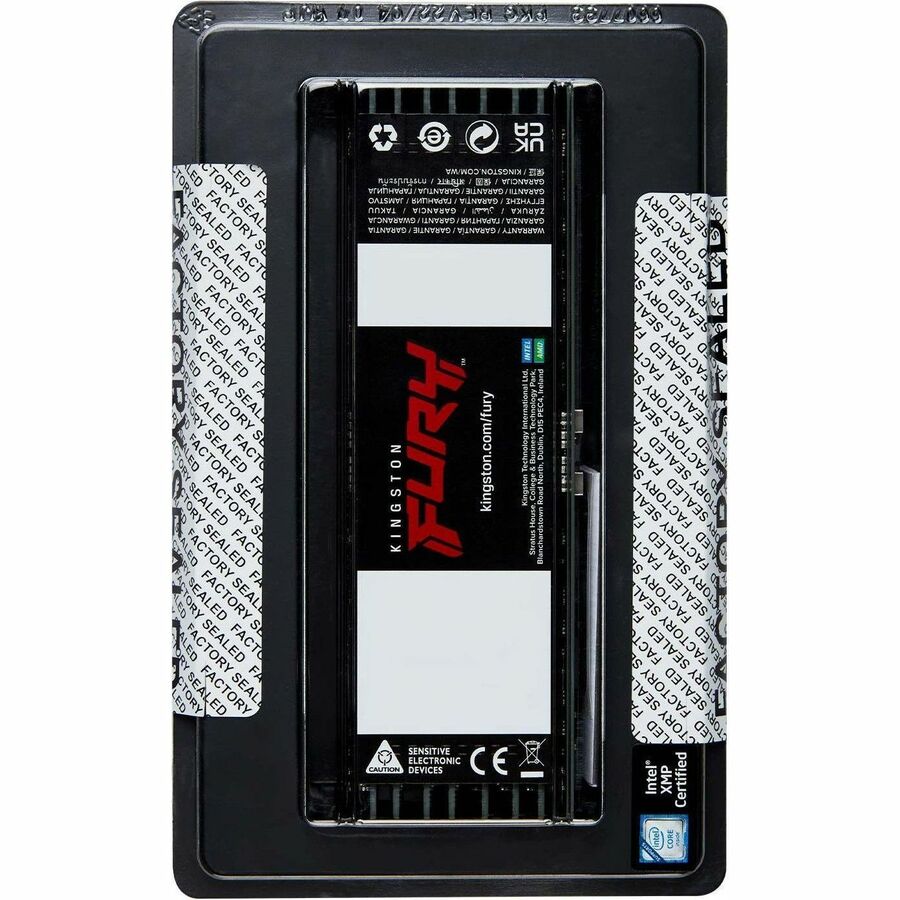 Kingston 28 Go (8 x 16 Go) DDR5 6 800 MT/s CL34 FURY Renegade Pro RDIMM Noir XMP KF568R34RBK8-128